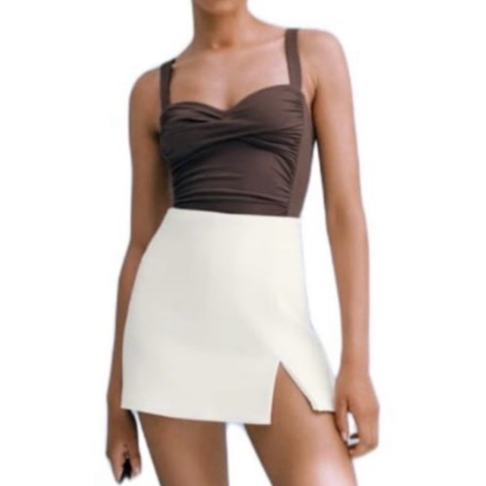 Zara Cream Mini Skort